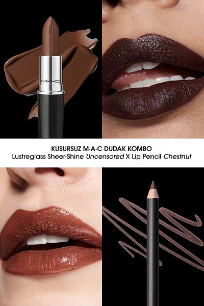 M.A.C Lustreglass Lipstick Sheershine Lipstick - Uncensored 3Gm