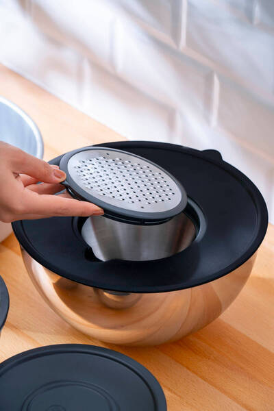 ACAR Karat 9 Parça Rendeli Karıştırma ve Saklama Kabı (16-20-24 cm)