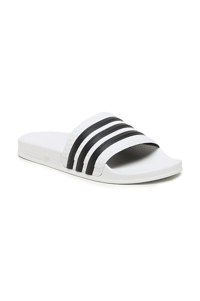 adidas White Sports Slippers for Kids
