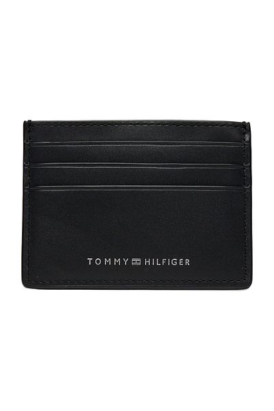 Tommy Hilfiger Pánská přihrádka na více karet s logem značky z umělé kůže AM0AM11845-BDS