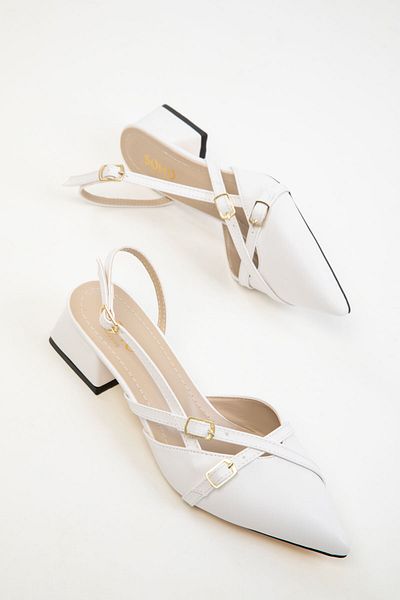 SOHO Klassische Damenschuhe mit Absatz Modell 19105 in Weiß