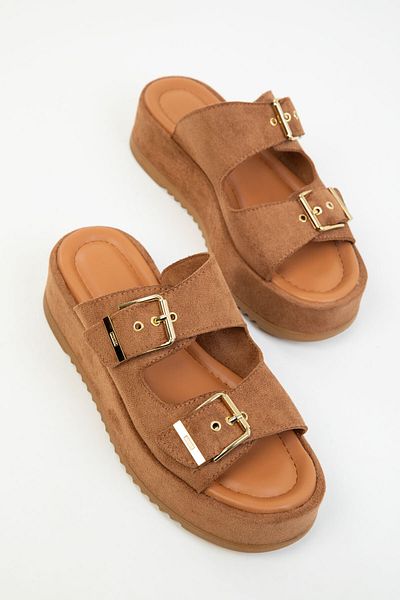 SOHO Dámské pantofle Tan Suede – model 20251
