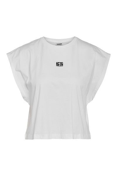 Noisy May Tricou alb strălucitor pentru femei și fete
