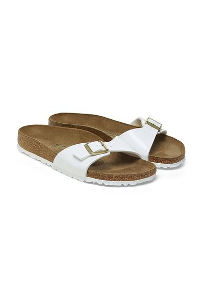 Birkenstock Madrid BF Patent fehér cipő