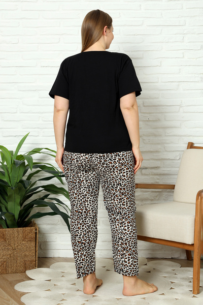 Trendyol Curve Σετ Πλεκτές Πιτζάμες 3 τεμαχίων με λεοπάρ σχέδιο - TBBSS25AI00092