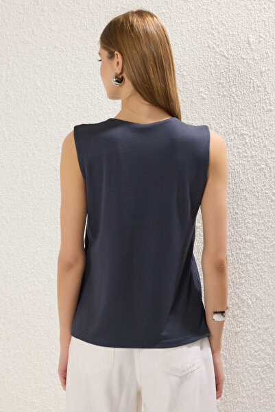 Trendyol Collection Anthracite Sleeveless Regular/Normal Fit Knitted Undershirt Twoss25Al00044