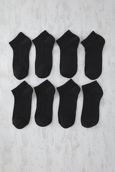 Trendyol Collection Schwarzes Unisex-Set mit 8 atmungsaktiven Baumwollsocken – TMNSS25CO00016
