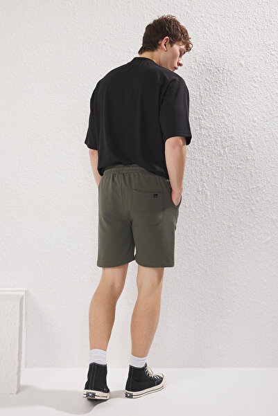 Trendyol Collection Khaki Karyoka Stitched Basic Shorts & Bermudas - Regular Fit Tmnss25Sr00021