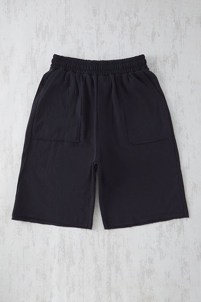 Trendyol Collection Navy Blue Regular/Normal Cut Thick Shorts with Sewing Detail Pockets