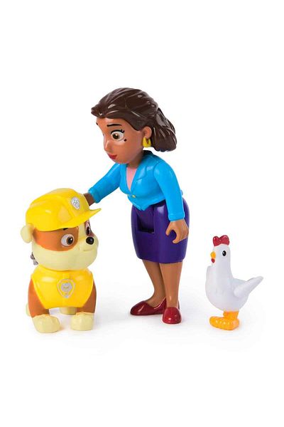 PAW PATROL Puppy Hero Figure Set - Rubble and Mayor Goodway