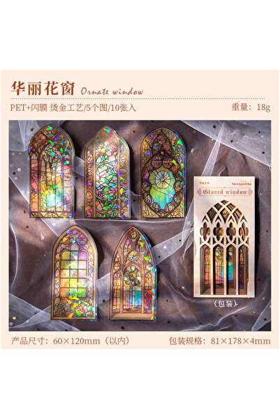 choice2 3 JIANQI 10 قطعة/حزمة زهور ملصقات النوافذ ورق الذهب ديكور مجلة غير ال...