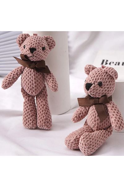 Choice 15-16cm Pink Kids Plush Animals Toys Cute Bear Stuffed Bags Key Pendant Dolls Gifts Birthday Wedding