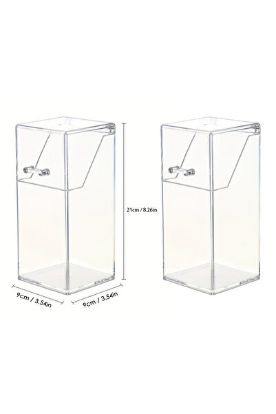 Choice صندوق تخزين مستحضرات تجميل شفاف بسيط H09 مكون من قطعتين، عالي القيمة، ...