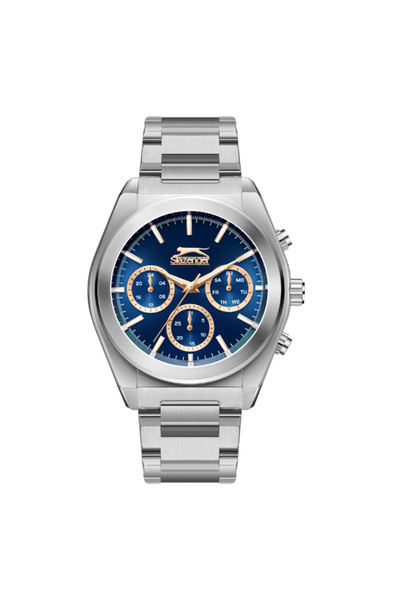 Slazenger ساعة سلازنجر للرجال متعددة الوظائف بمينا أزرق داكن - SL.9.2394.2.05