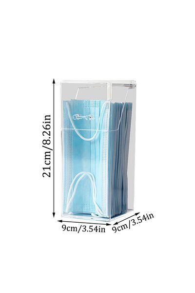 Choice 21cm 1/3pcs Transparent Mask Storage Box With Cover Dust Mouth And Nose Cover Door Desk Entrance Mas