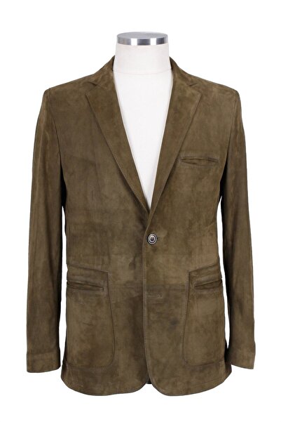 BLU Erkek Yeşil Süet Blazer Ceket