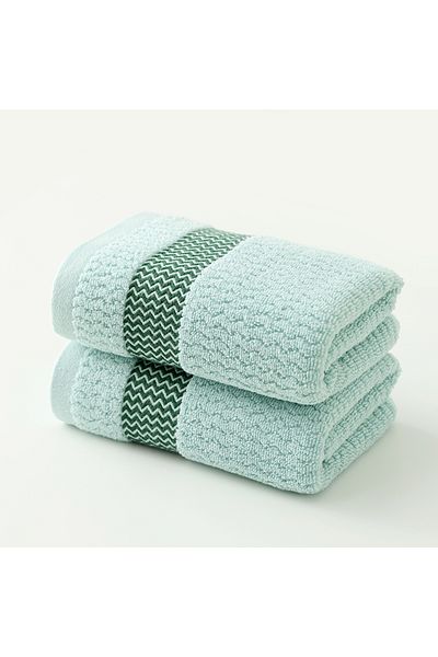 Choice 35x75cm 2 blue towels 2 Towels Thickened Absorbent Towel Pure Cotton Quick Absorbent Soft Quick Dry