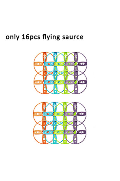 Choice قاذفة أقراص الصحن الطائر مكونة من 16 قرصًا فقط، ألعاب طائرة للأطفال، سحب الخيوط، لعبة رمي الأطباق الطائرة، لعبة رياضية خارجية