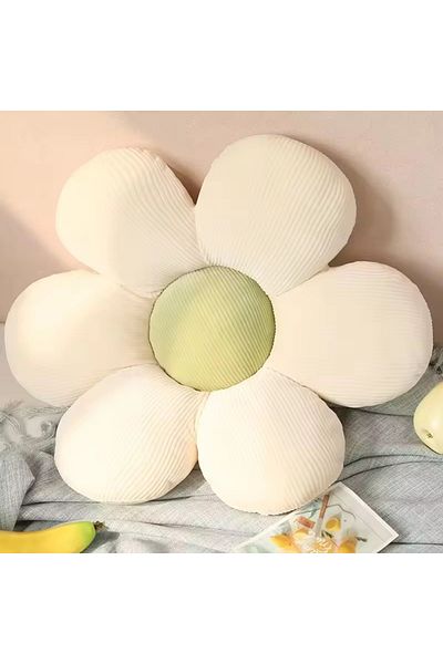 Choice white-B 35CM Colorful Flowers Plush Pillow Plant Petal Cushion Stuffed Toys for Girls Baby Home Deco