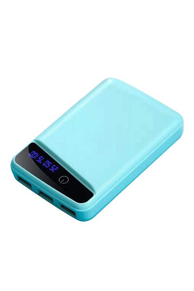 Choice Light Blue DIY 3*18650 Battery Power Bank Case 3 USB Ports Free Welding Battery Holder Shell No Sold