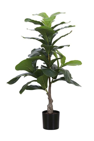 EqiEch Artificial Tree,Ficus Pandurata Hance,Faux Fiddle Leaf Fig Tree,Realistic Plant,90cm