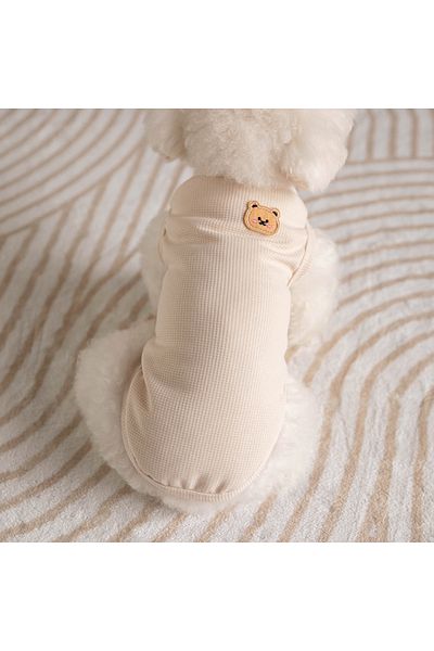 Choice XXL(6-8kg) White Dog Vest Pet Cat Clothing Four Colors Of Polyester Fabric Breathable Sweat Resistan