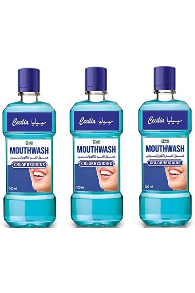 Cecilia غسول فم بقوة الكلوروكسيدين من سيسيليا، 100 مل 3 حبة