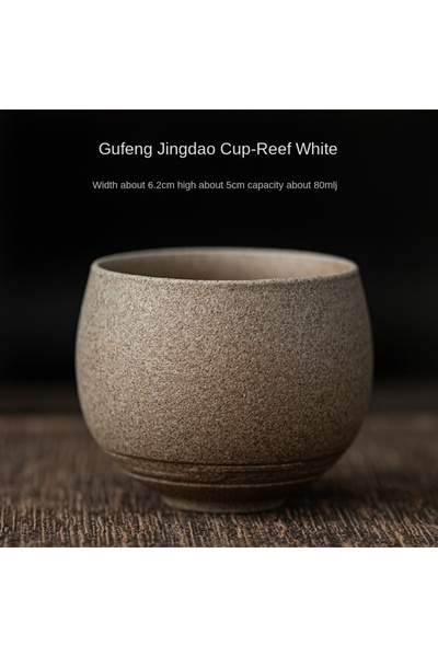 Choice كوب شاي من الفخار على الطراز الياباني مصنوع يدويًا بسعة 80 مل، طقم شاي...