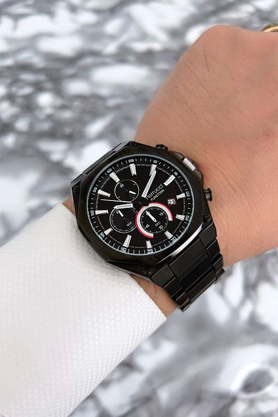 Ferrucci Men Wrist Watch - Steel Band, Black, All Functions Active Zmfer074