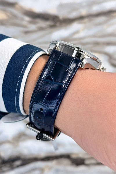Ferrucci Navy Leather Cords with Roman Numerals Men Wristwatch Functino Zmfer078 Steel Case