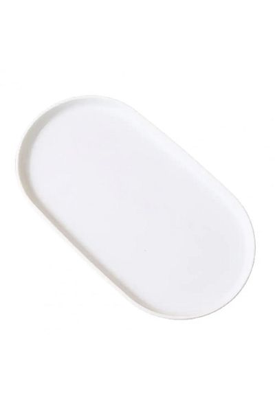 Choice 1pc White Fruit Plate Dessert Tray Stackable Oval Food Serving Tray Free Bone Dish Snack Plate Reusa