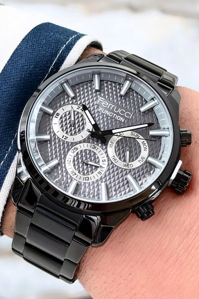 Ferrucci Men's Watch Zmfer086, Mineral Glass and Steel Band & Case