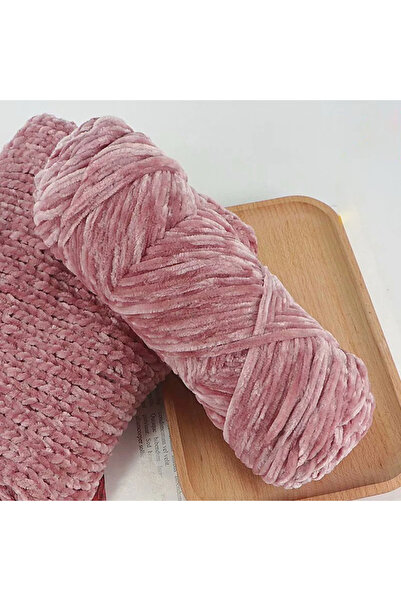 Choice غزل مخملي ناعم من مطاط وردي 95 جرامًا، صوف محبوك، كروشيه، وشاح، معطف، ...