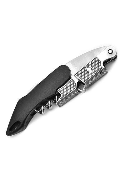 Choice K Leeseph Wine Opener, Double Hinged Manual Wine Key For Bartender, Server, Waiter, Stainless Steel.