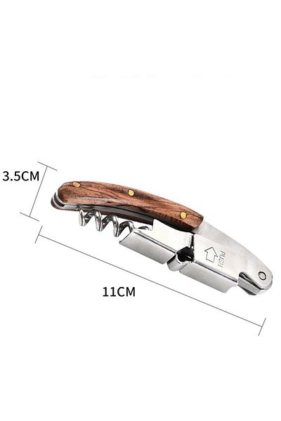 FLYMUYU 1 Stainless Steel Wine Opener, Professional Waiters Corkscrew, Leather Case,Beer Bottle Opener And .