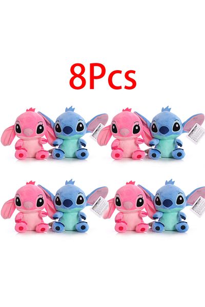 Choice 20cm-8pcs 20cm Stitch Stuffed Plush Models Cartoon Stuffed Plush Dolls Anime Plush Baby Toys Kawaii