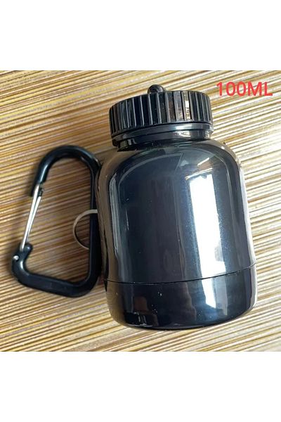 Choice All Black 100ml 100/200ML Portable Mini Protein Powder Bottle with Keychain Health Funnel Medicine B