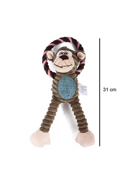 Choice Monkey Dog Plush Toys Pet Squeaky Animal Toy Dog Bite-resistant Clean Teeth Chew Toy Pet Supplies In