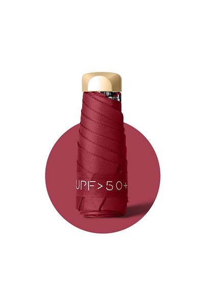 Choice Burgundy Outdoor Mini Sun Umbrella UV Protection Ultralight Folding Five-fold Umbrella Sunshade Umbr