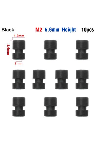 Choice 10PCS M2Black H5.6mm 9IMOD 10pcs M2/M3 RC Rubber Shock Absorber Balls for F3 F4 F7 Flight Controller