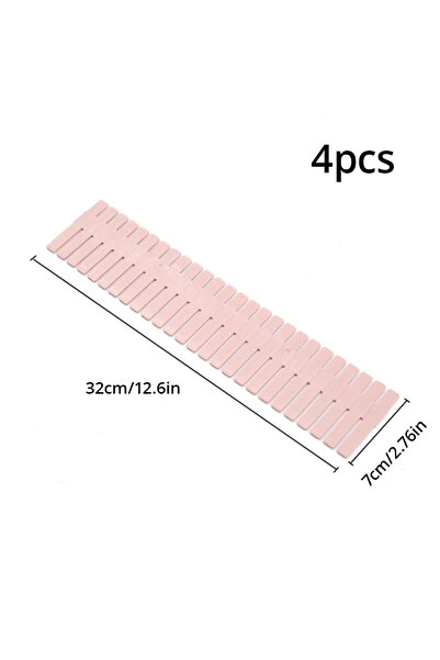 Choice 4 قطع وردية 4 قطع وردية مقسمة قابلة للتعديل خزانة تخزين منزلية مجموعة ...