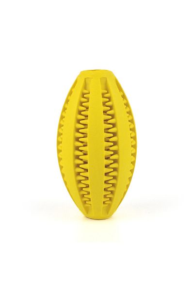 Choice Medium-to-large Dog Yellow Pet Dog Chew Toys Teeth Cleaning Snack Ball Pet Dog Toy Ball Natural Rubb