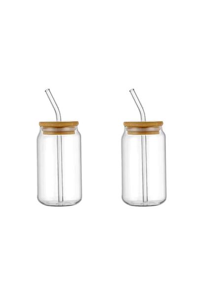 Choice 350ml 2pcs Cups 1 Pcs Available Mason Jars Coffee Mug With Straws Lids Iced Coffee Glasses Beverage