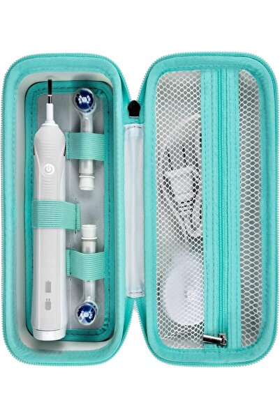 Choice حقيبة سفر فرشاة الأسنان البيضاء متوافقة مع فرشاة الأسنان Oral-B Pro 1000 و2000 و3000 و3500 و1500/ لفرشاة الأسنان Philips So