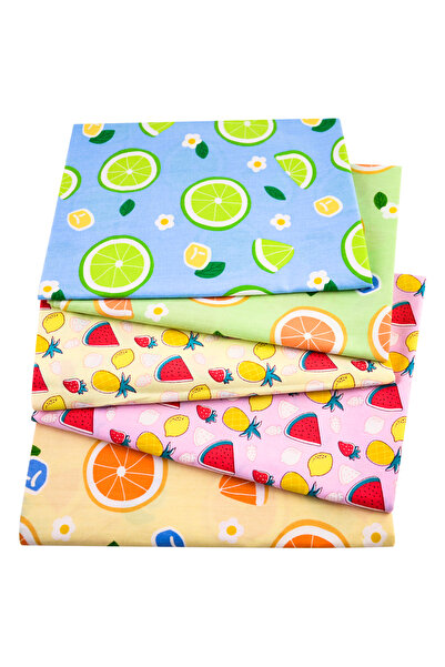 Choice 25 سم × 25 سم XBZ-665 Teramila 5 قطع/عبوة من قماش قطني مطبوع عليه زهور...