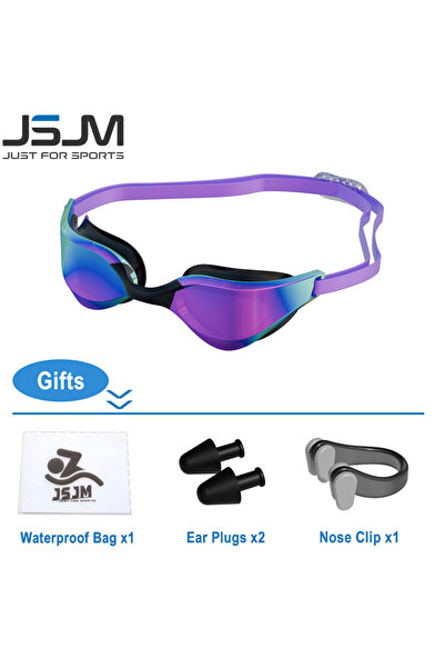 Choice نظارات سباحة JSJM احترافية مضادة للضباب للبالغين من الرجال والنساء مع ...