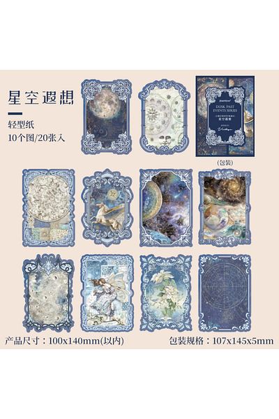 Choice D 20 pcs/pack Vintage Flowers and birds Decor Paper Junk Journal Supplies DIY Scrapbooking Planner .
