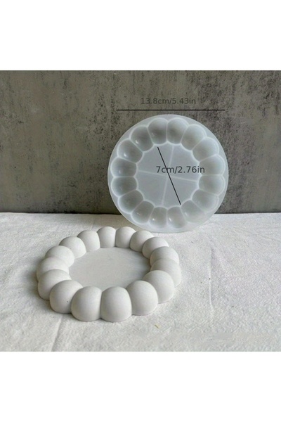 Choice1 01 قالب سيليكون لقاعدة صينية الفقاعات DIY من الجبس والإيبوكسي والخرسا...