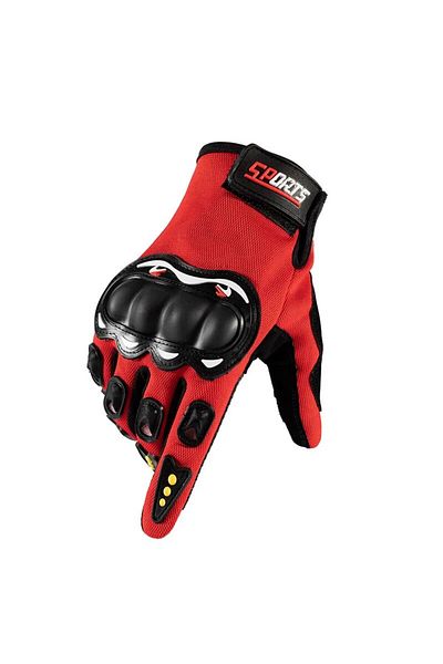 Choice Red Full-finger Motorcycle Gloves Men Touch Screen Outdoor Off-road Sports Cycling Protection Anti-f