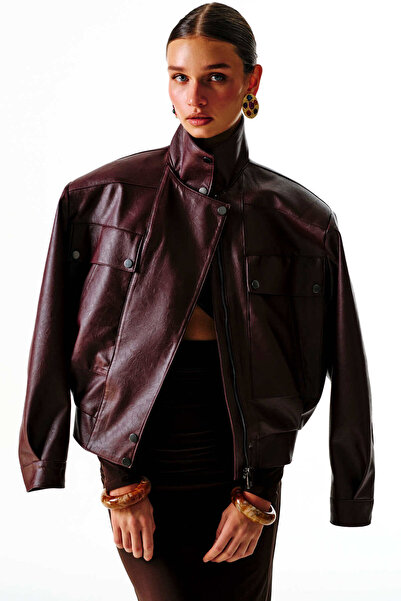 Love On Friday KITRA Dikyaka Deri Ceket(Bordo)